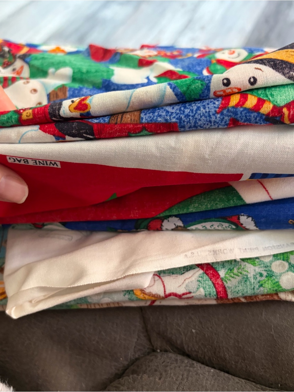 4/$100 Kids Christmas Fabric Bundle - Red, Blue, Green
